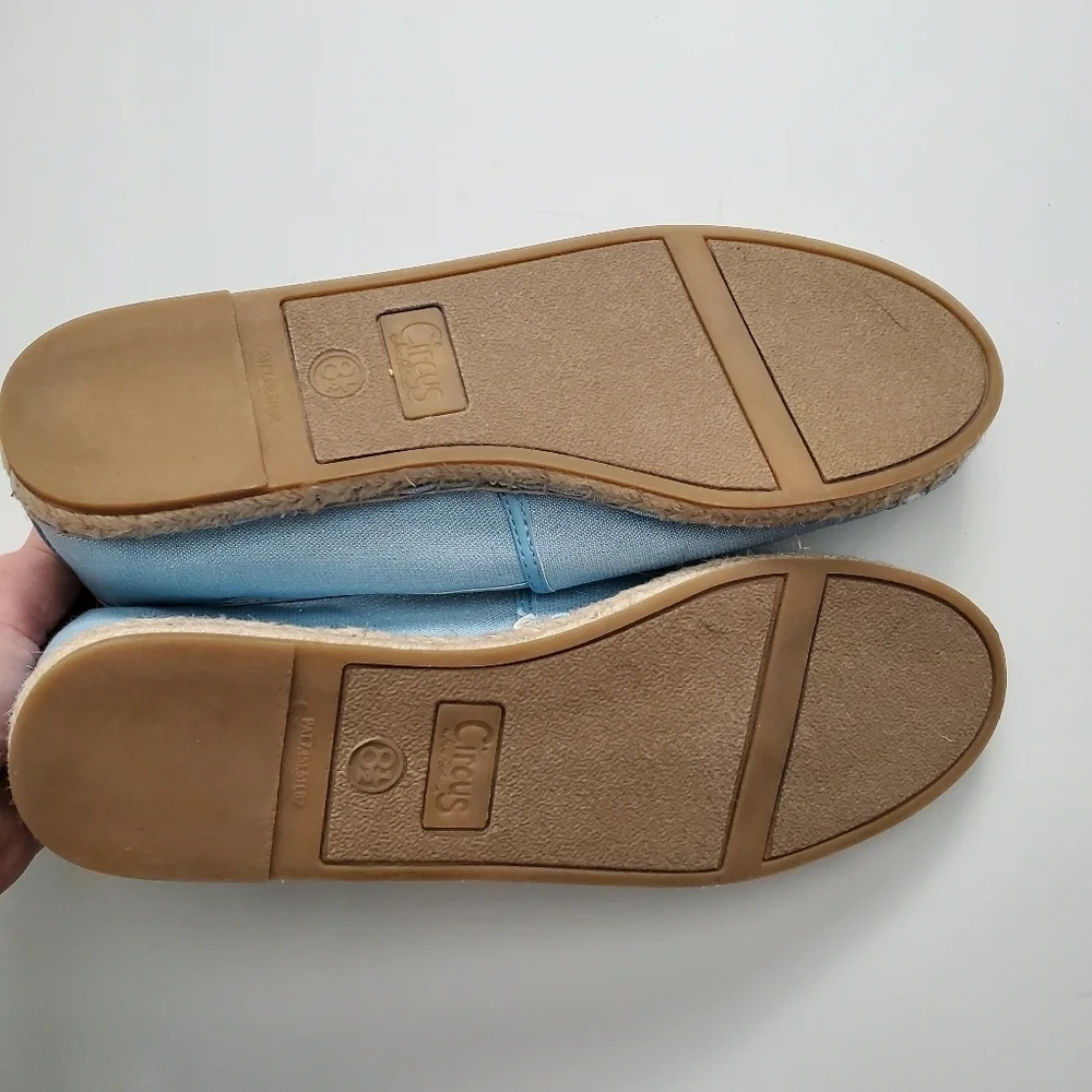 Sam Edelman Sparkly Blue Embroidered Queen Bee Canvas Slip-On Espadrilles